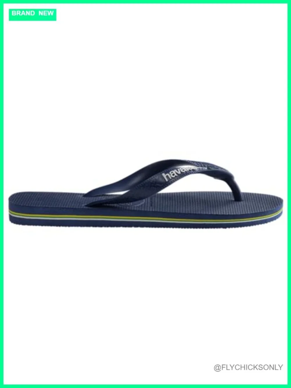 Rubber Sole Flip Flops with Contrast Stripes